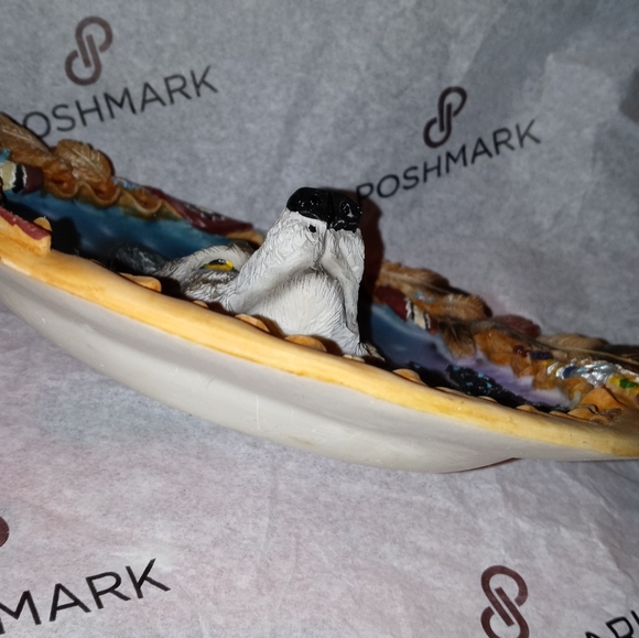 Vtg Gray Wolf 3D Wall Plate - Picture 4 of 4